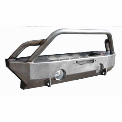 Steel rock-proof front bumper with tube work for Jeep Wrangler JK 2007-2018, off-road accessory