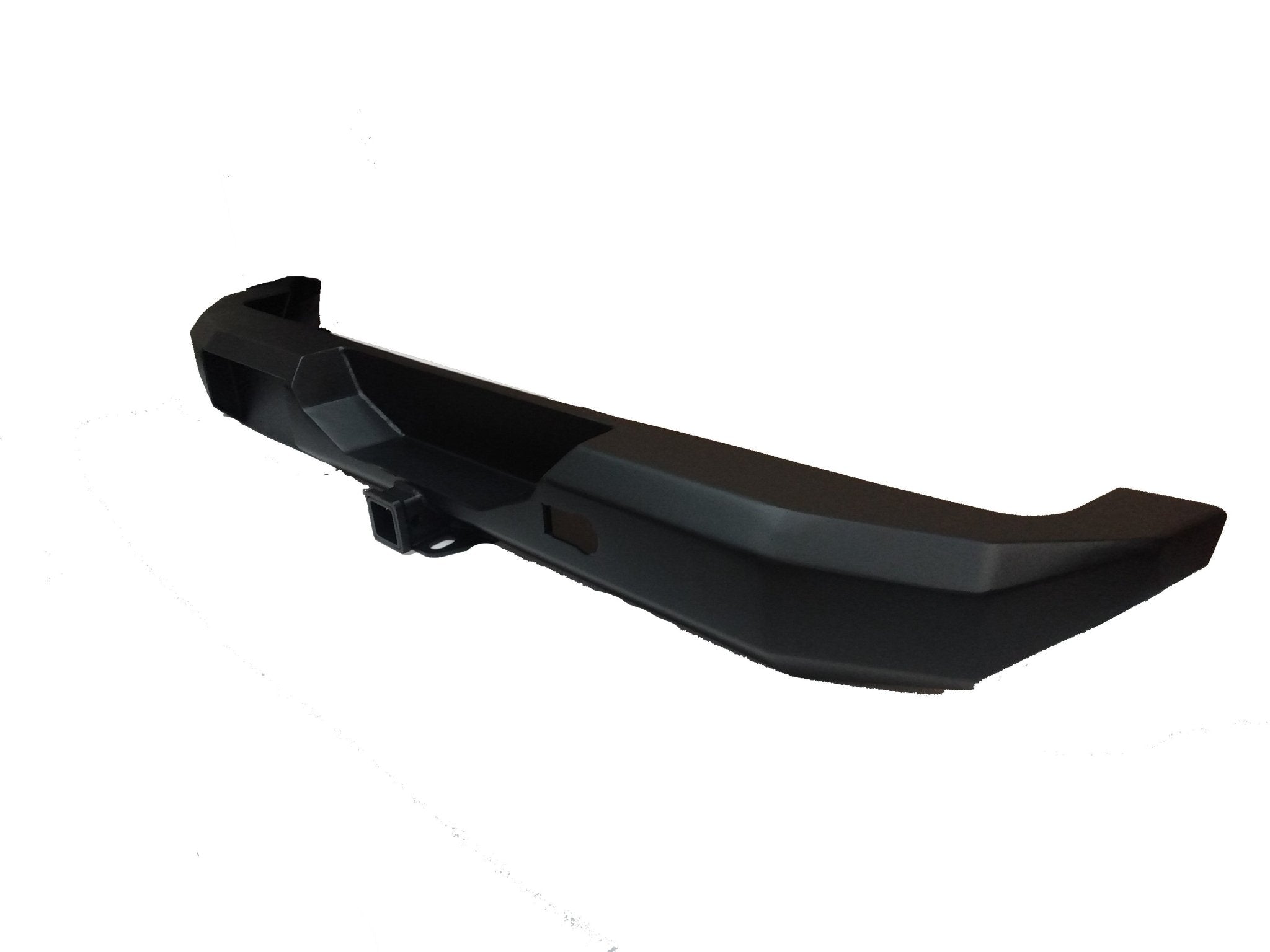 Rock-proof rear bumper with clevis mounts for Jeep Wrangler JL 2018, black steel design