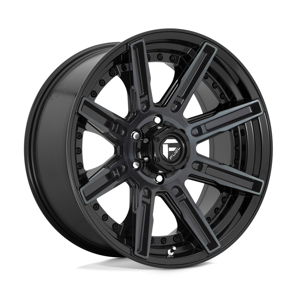 Fuel Rogue D709 Gloss Mach Double Dark Tint wheel, multiple bolt patterns