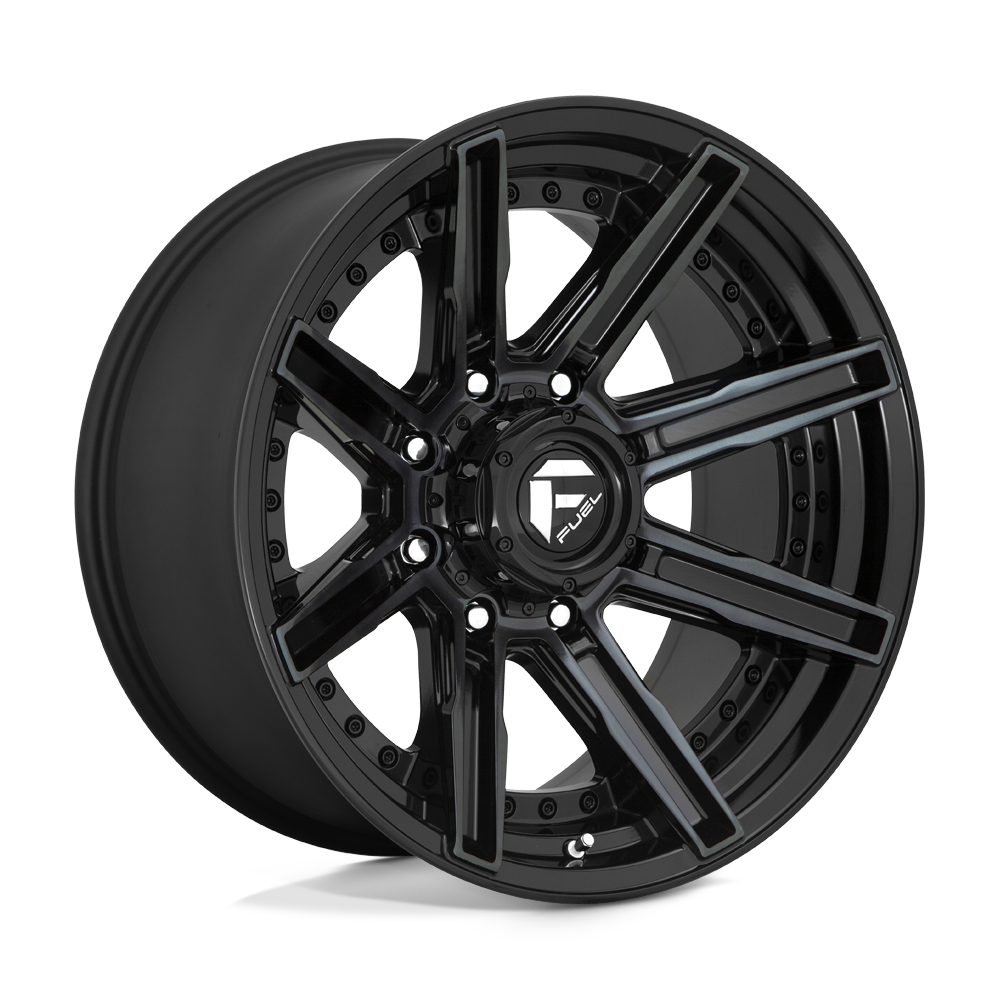 Fuel Rogue D709 Gloss Mach Double Dark Tint wheel, multiple bolt patterns
