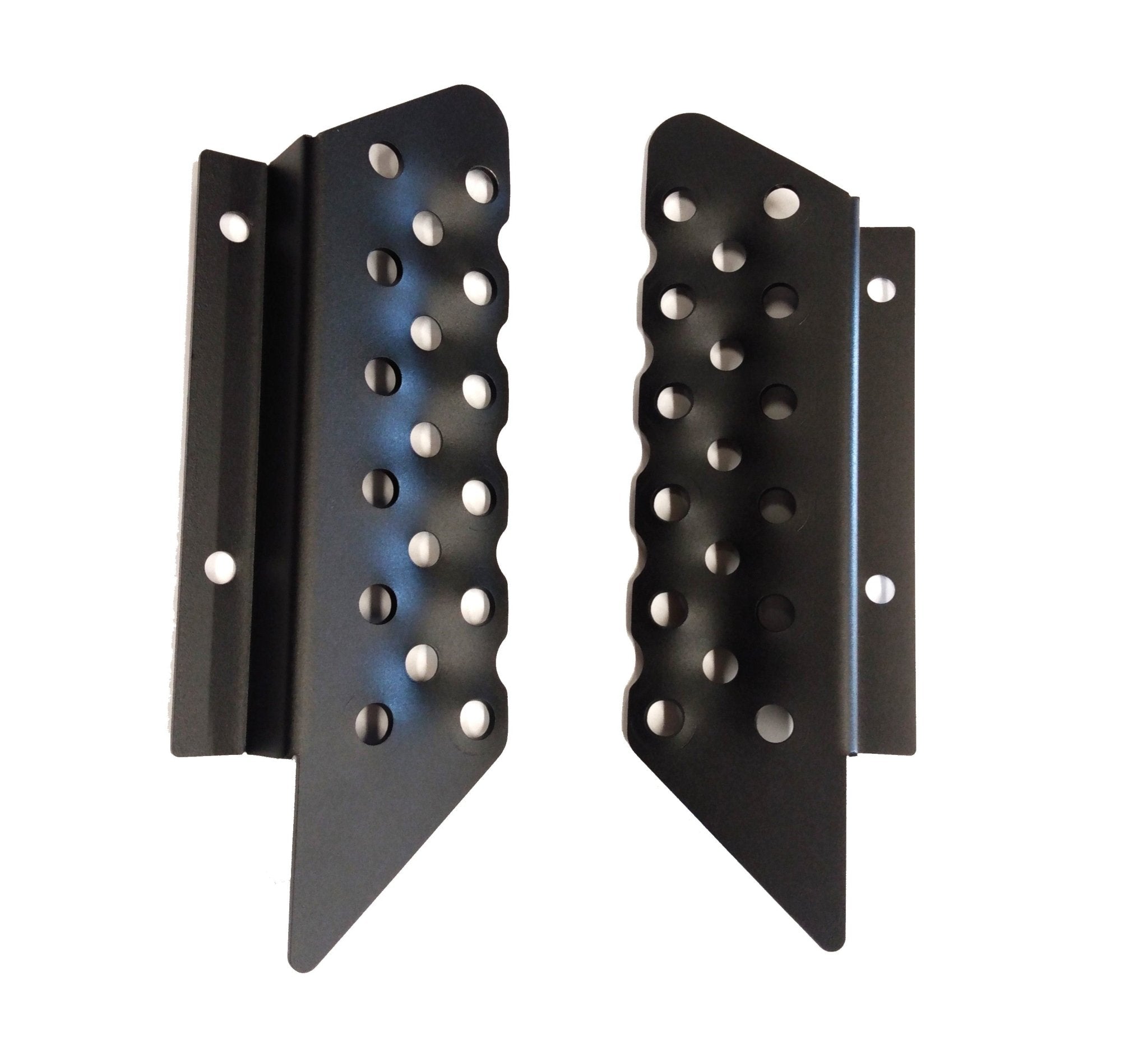 Black metal bed steps with grip holes for Jeep Gladiator JT Rubicon 2020