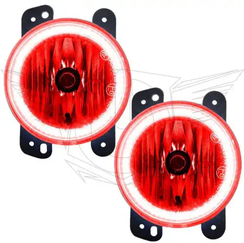 ORACLE 2010-2017 Jeep Wrangler JK Red LED Halo Pre-Assembled Fog Lights 7159-003 - CLEARANCE
