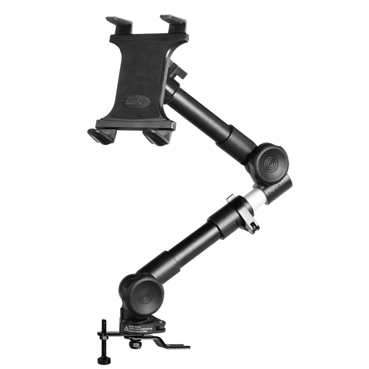 Tackform seat rail floor bolt tablet mount with 24 inch arm for universal fit