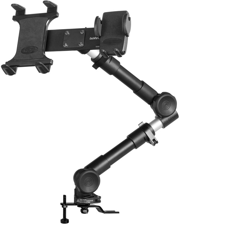 Tackform seat rail phone and tablet mount for universal fit