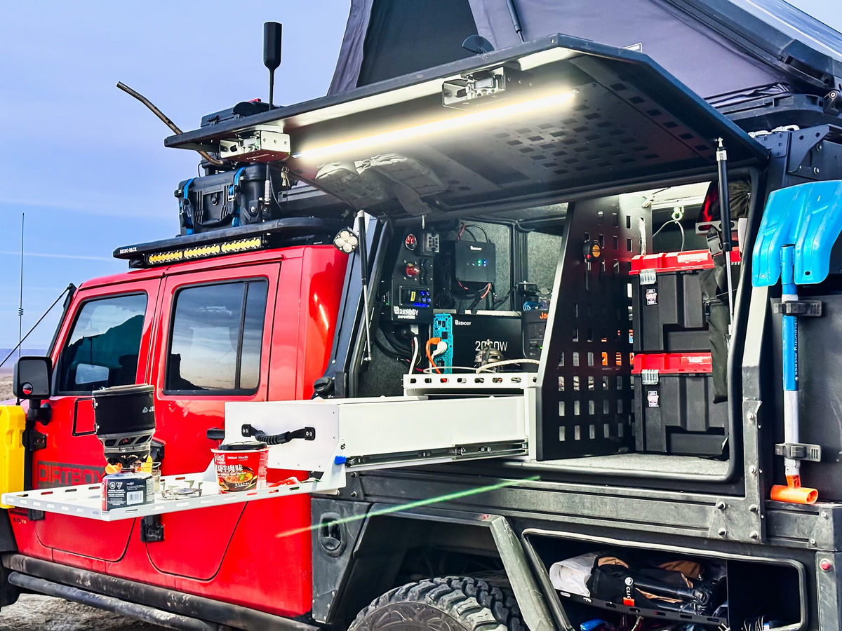 Dirtbox Overland slide out toolbox for Expedition Series, universal fit
