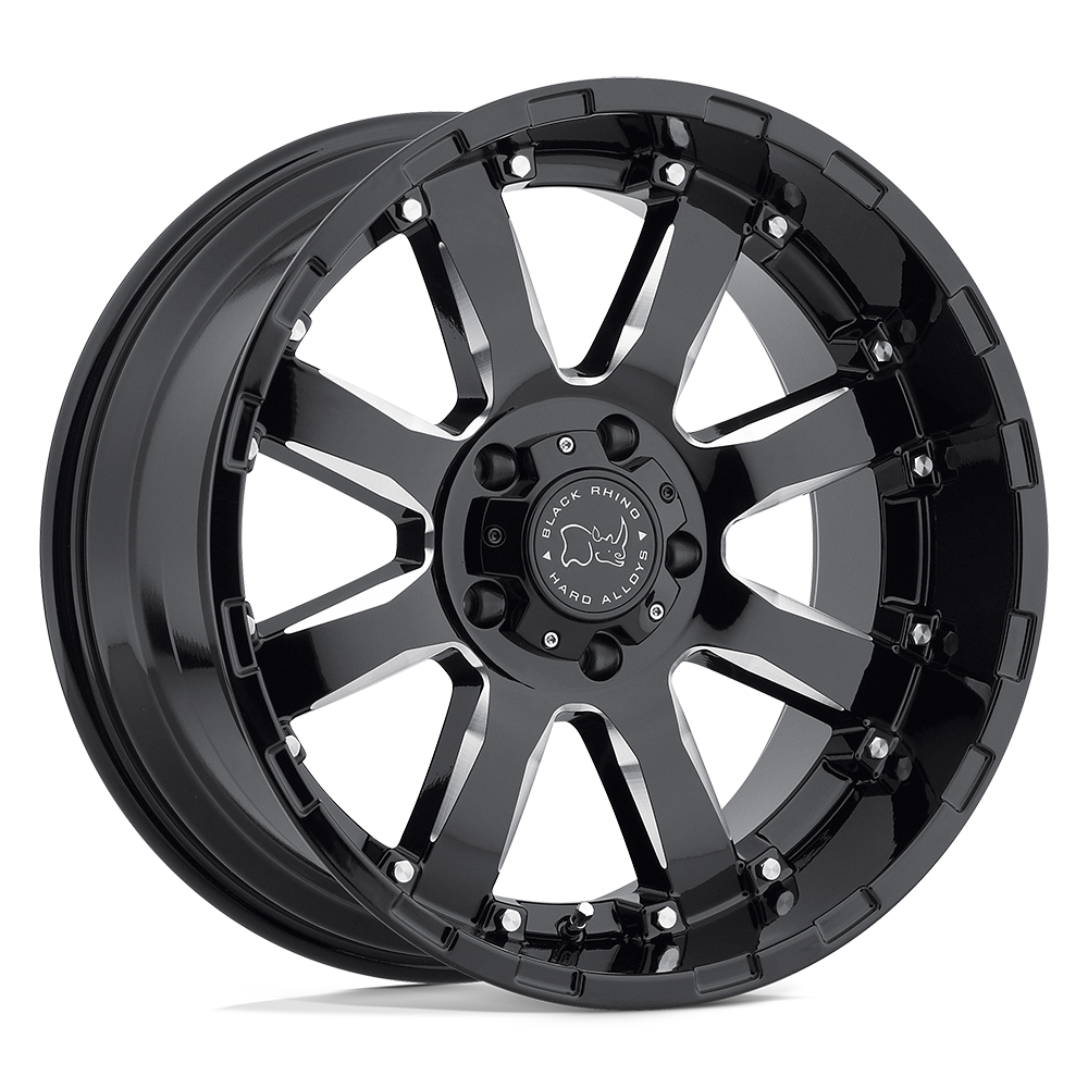 Black Rhino Sierra Wheel - Gloss Black w/ Milled Spokes