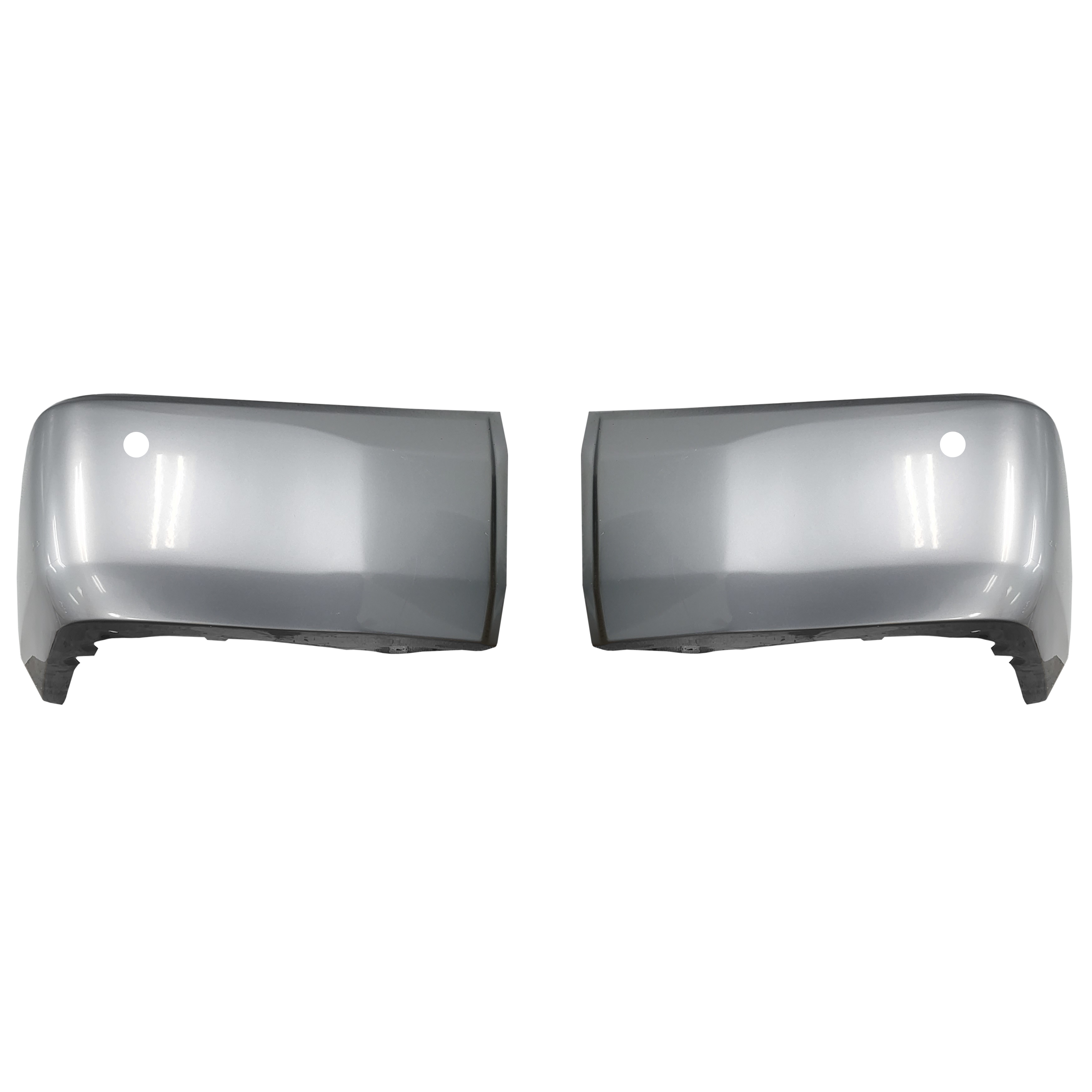 Silver Sky Metallic (Color Code: 1D6) BumperShellz Rear Bumper Overlays for 2014-2021 Toyota Tundra, With Sensor Holes