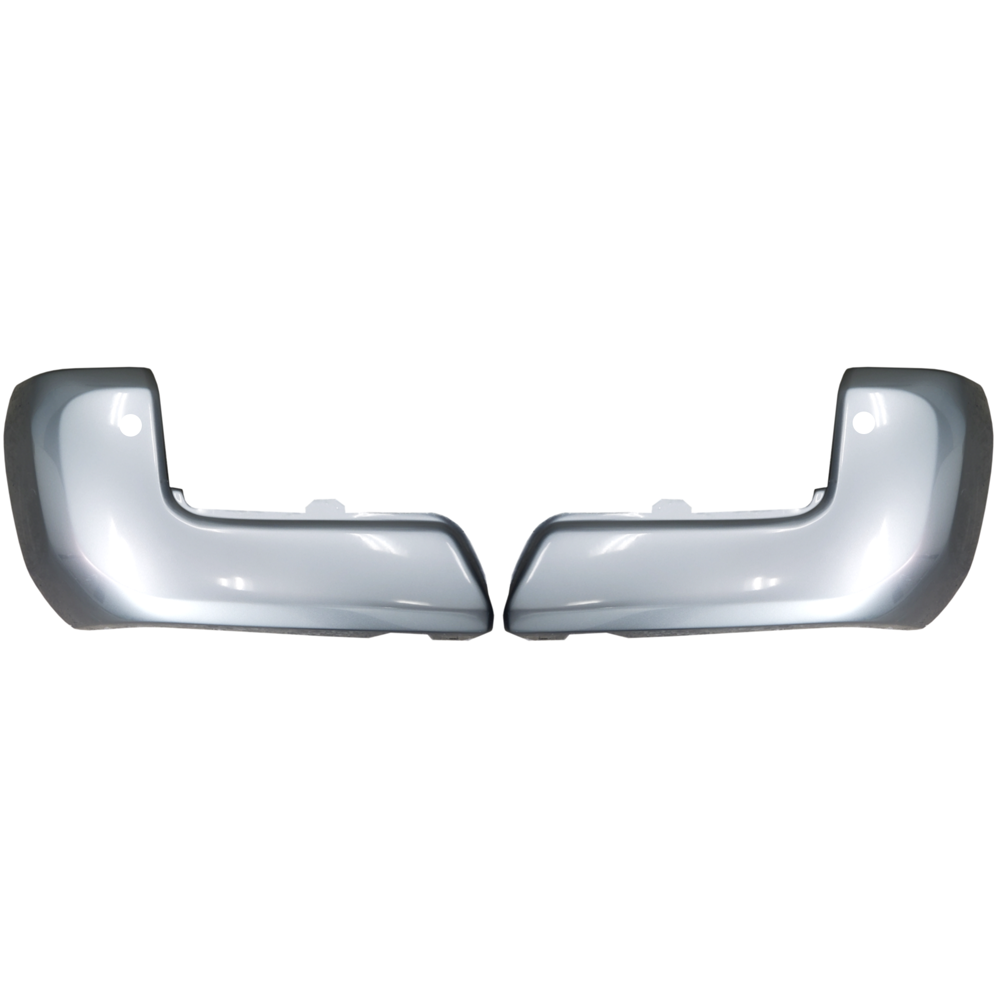 Silver Sky rear bumper cover for 2016-2023 Toyota Tacoma, featuring parking sensor cutouts.