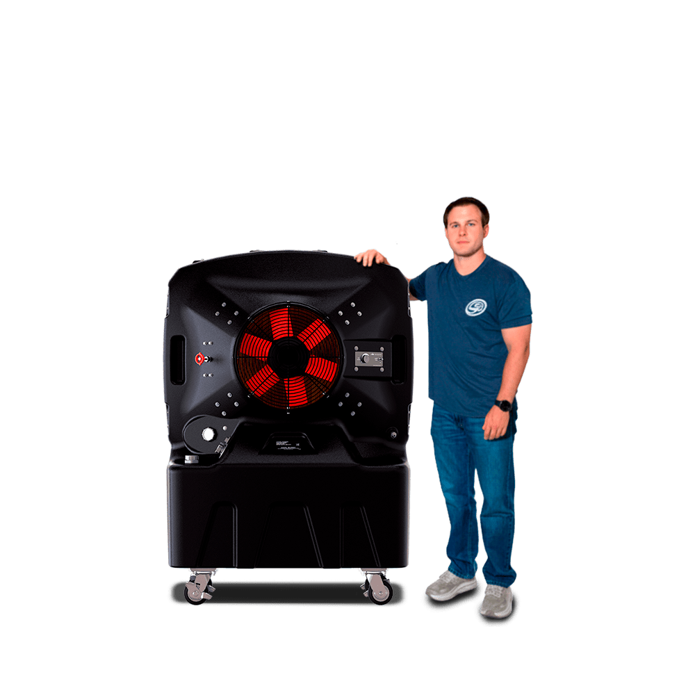 Industrial Evaporative Cooler - S&B Small - Cools 1,200 Sq Ft - 50-Gal Tank - Portable