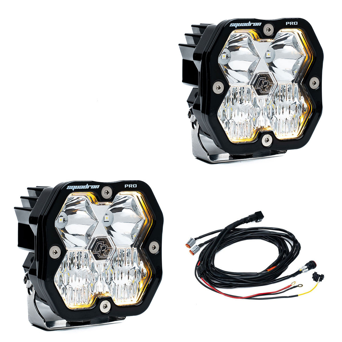 Baja Designs Squadron 2.0 Pro Black LED Auxiliary Light Pod Pair