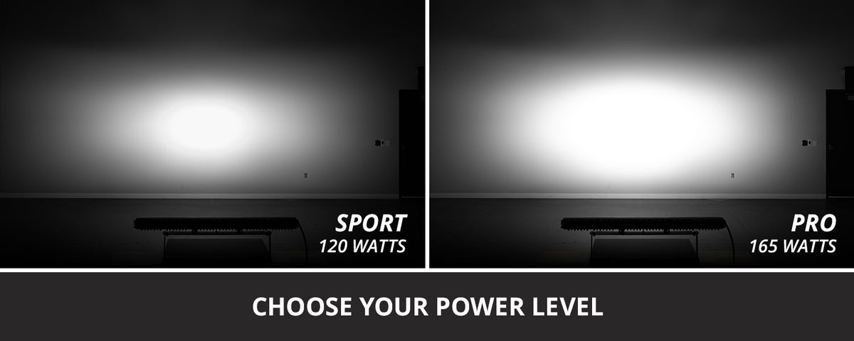 Diode Dynamics SS30 White LED Light Bar for trucks and SUVs – power levels