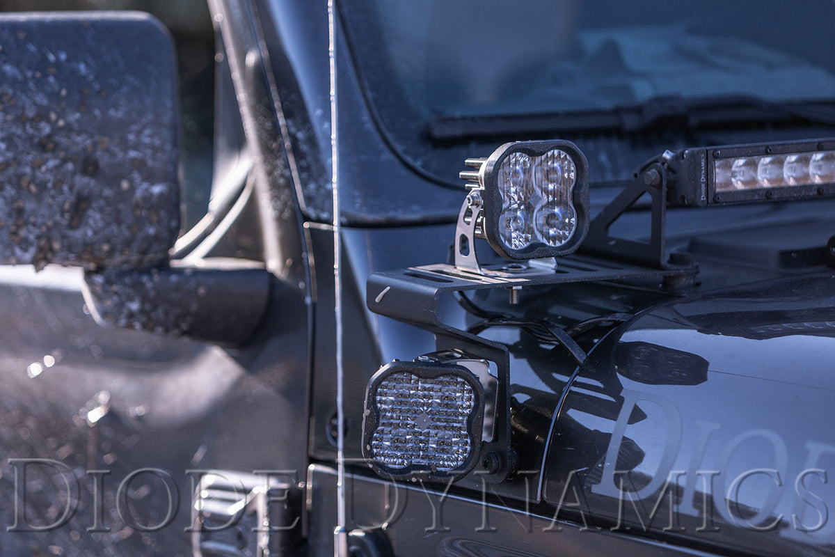 Diode Dynamics Cowl Mount LED Brackets for 2020-2026 Jeep Gladiator