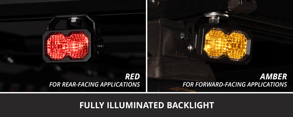 Diode Dynamics C2 2.0 White Pro LED Pod pair for trucks and SUVs – backlight