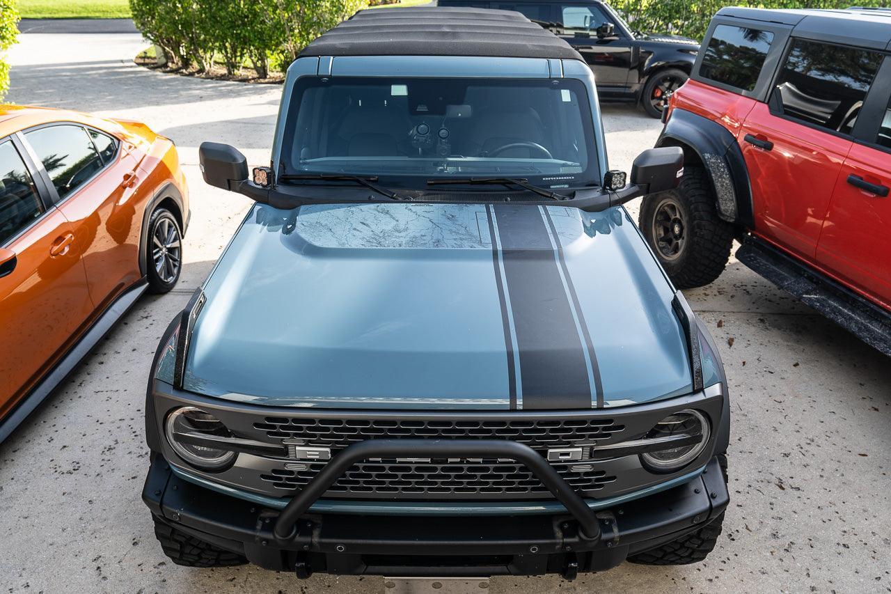 Stealth Clear Badlands Topographic Map Hood Overlay - 2021+ Bronco
