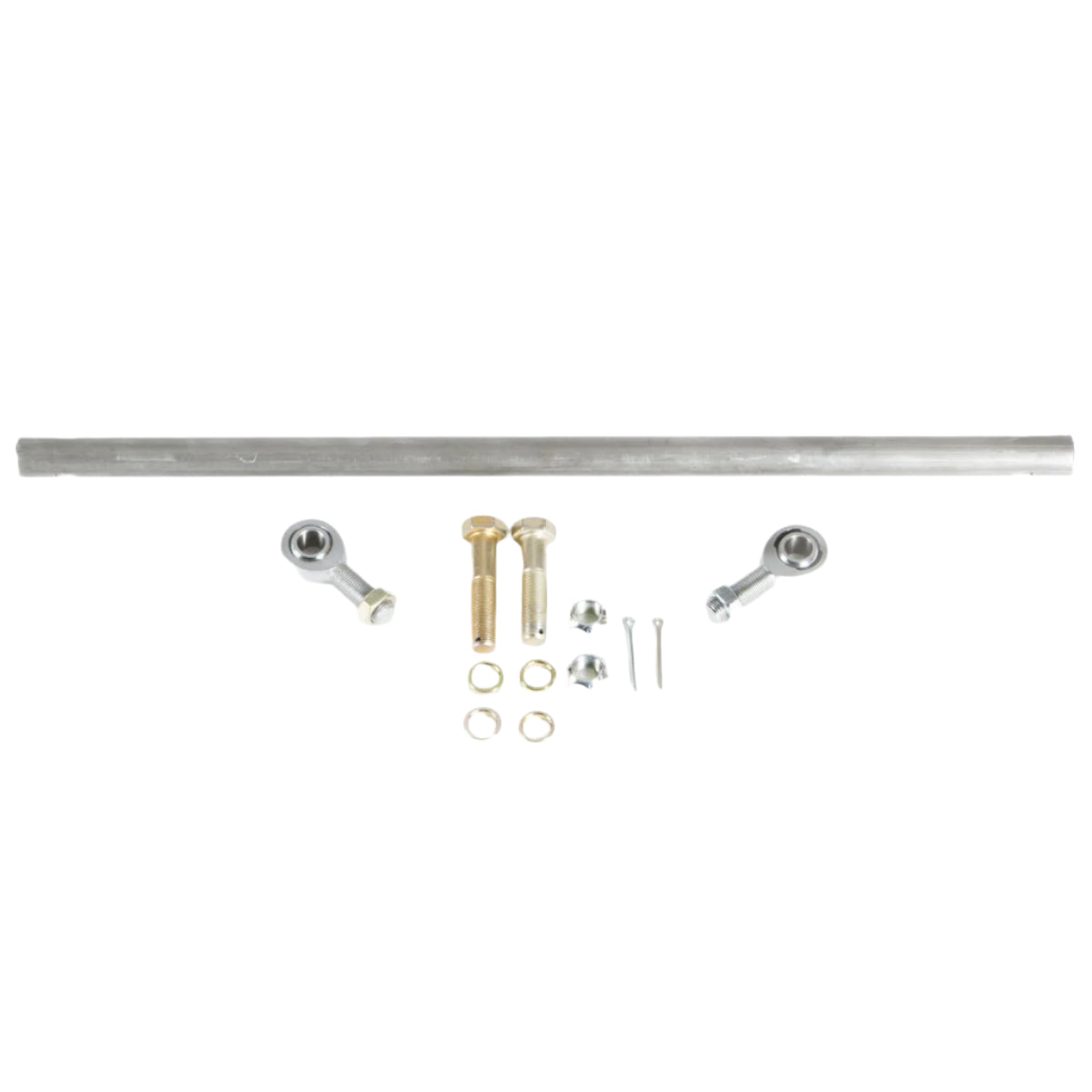 Steering link kit with drag link and hardware for Jeep CJ 1982-1986 on white background