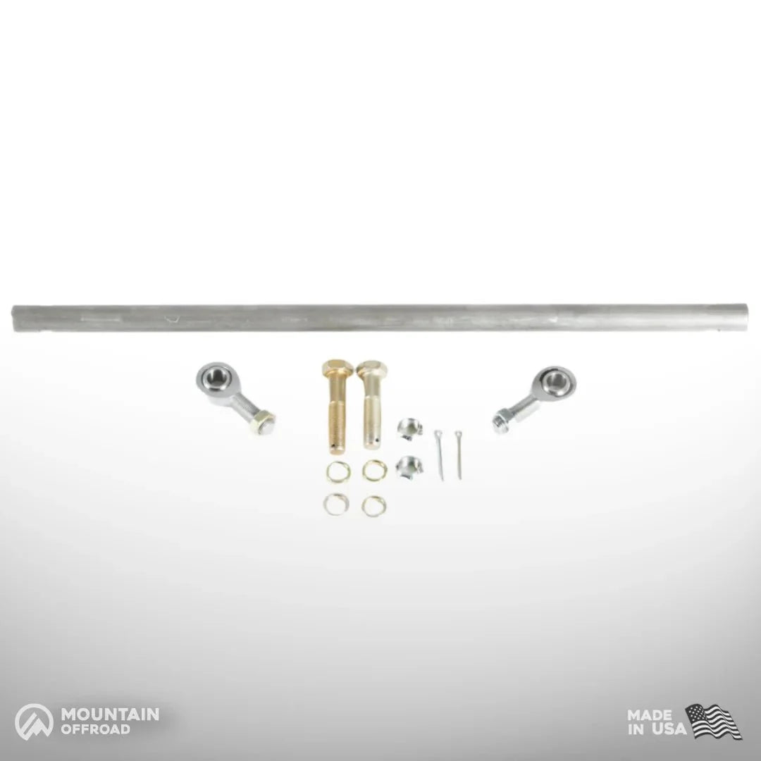 Steering link kit with tie rod, bolts, washers, and rod ends for Jeep CJ 1982-86 Wide Track
