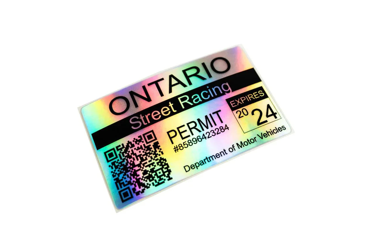 Street Racing Permit Sticker 3.5" - Canada All Provinces