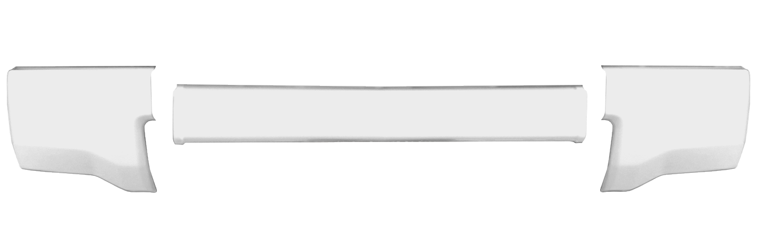 summit white 2014-2015 Chevy Silverado 1500 - Front BUMPERSHELLZ™ by ecoological- chrome delete kit