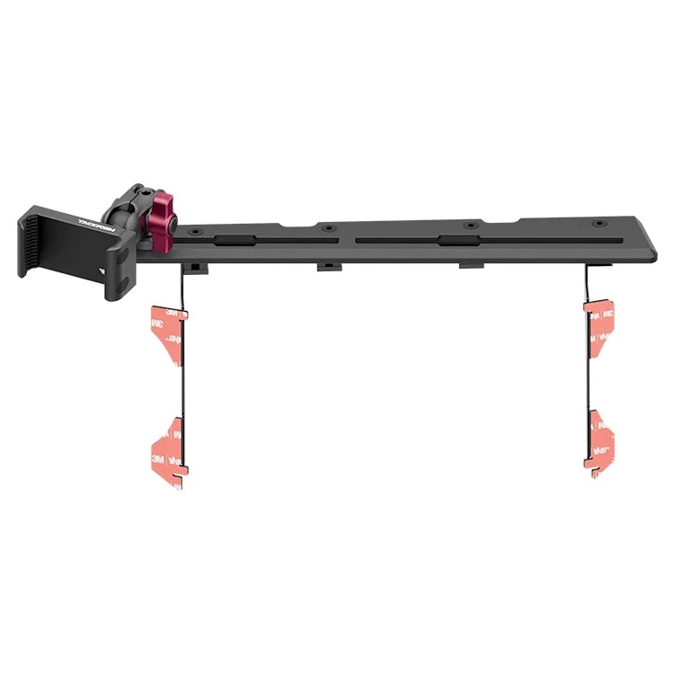 Toyota Tacoma phone mount dash bracket with pink accent and adhesive pads