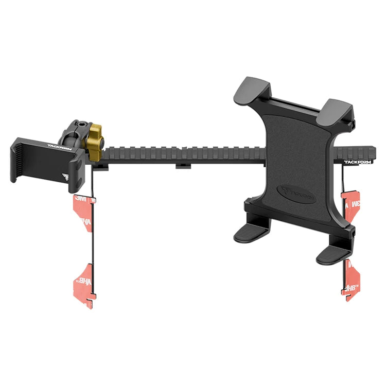 Tacoma dashboard phone and tablet mount bracket with secure grips for vehicle interior