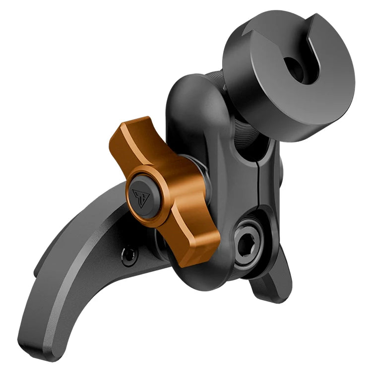 Black and orange CB mic holder vent mount for Toyota Tacoma or Tundra vehicle interior