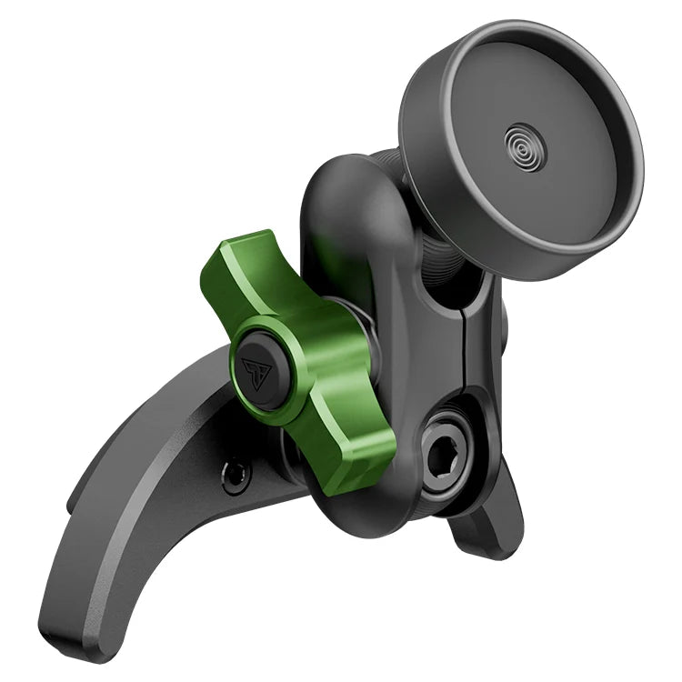 Green and black Tacoma Tundra vent mount mic holder accessory close-up
