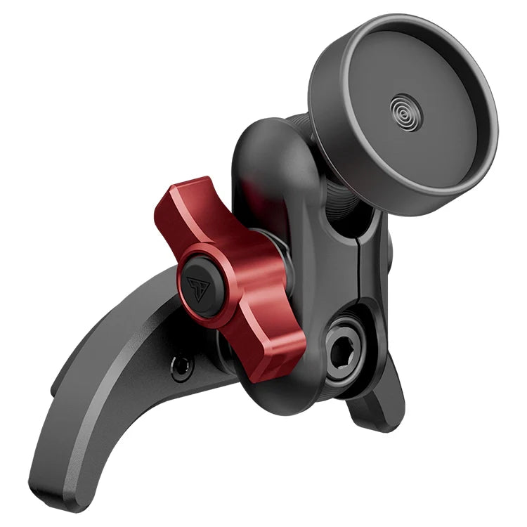 Red and black vent mount mic holder for Toyota Tacoma, Tundra, and overland vehicles