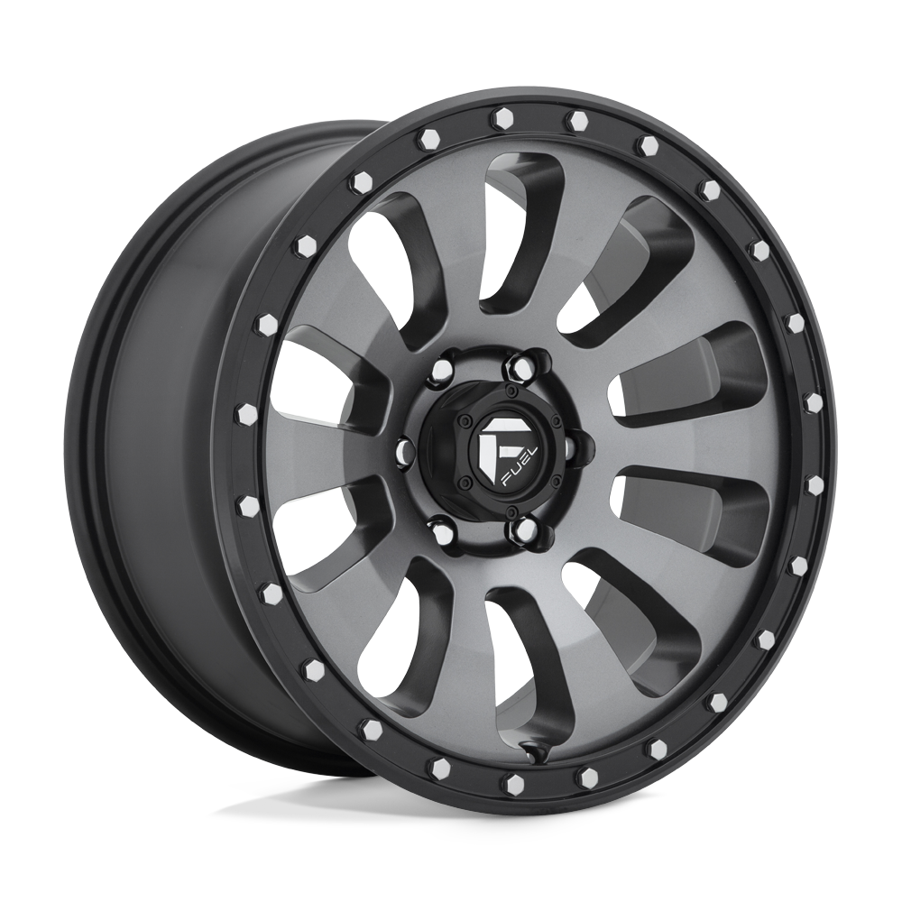 Fuel Tactic D630 Matte Gunmetal Black Bead Ring wheel, multiple bolt patterns
