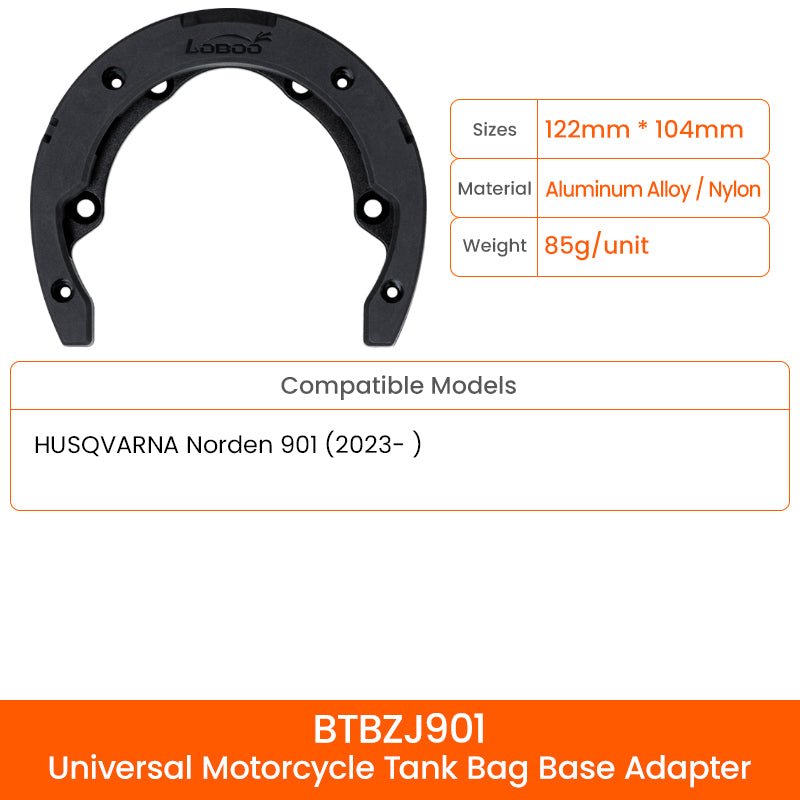 LOBOO BTB15BK Motorcycle Tank Bag – Magnetic Mount, Waterproof, Compact Design