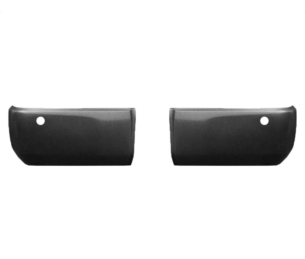 Textured Black TPO BumperShellz Rear Bumper Overlays for 2014-2021 Toyota Tundra, With Sensor Holes –