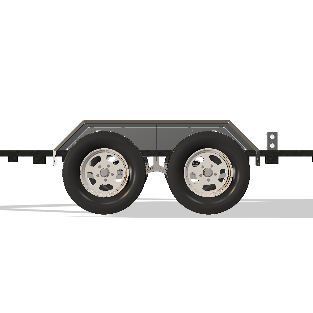 Heavy Duty Weld on DIY Drive Over Trailer Fender Kit Bare Steel - Pair