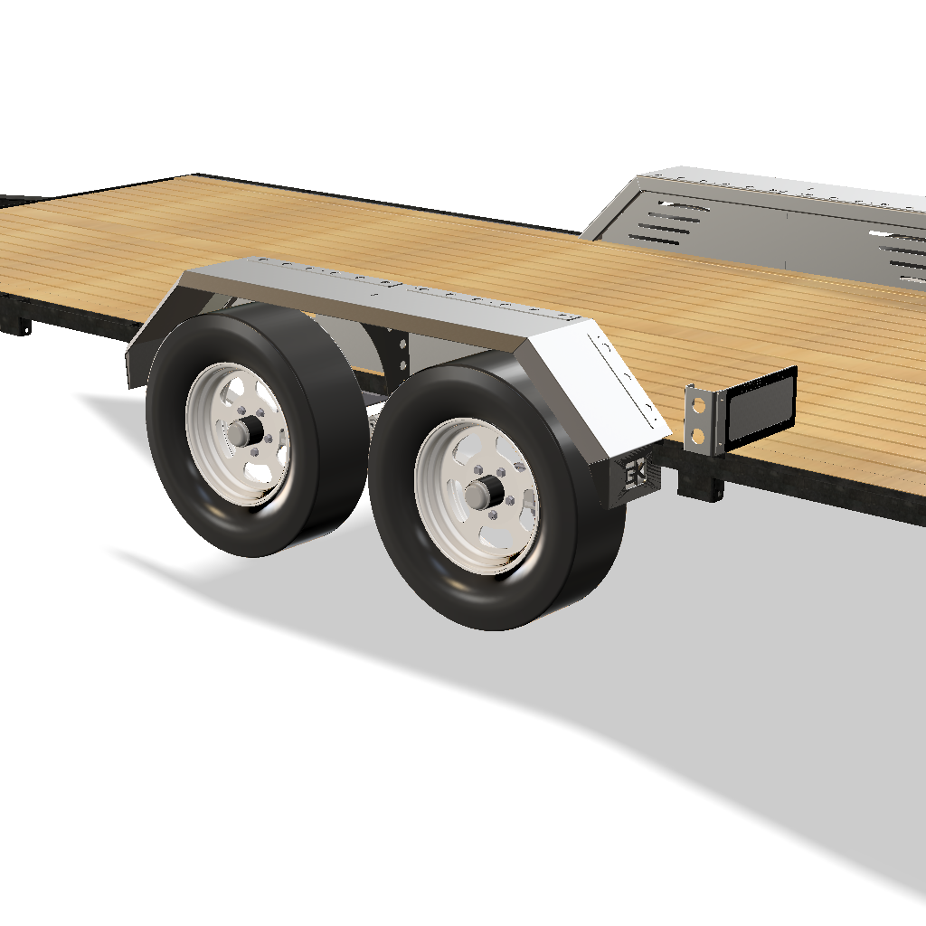 Heavy Duty Weld on DIY Drive Over Trailer Fender Kit Bare Steel - Pair