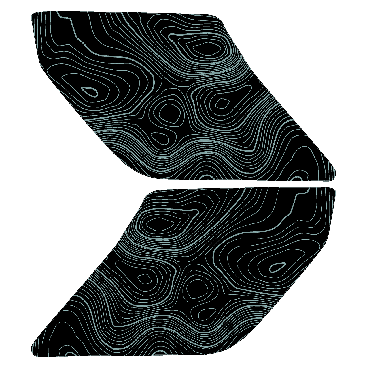 Topo Interior Door Handle Overlays - 2021+ Bronco