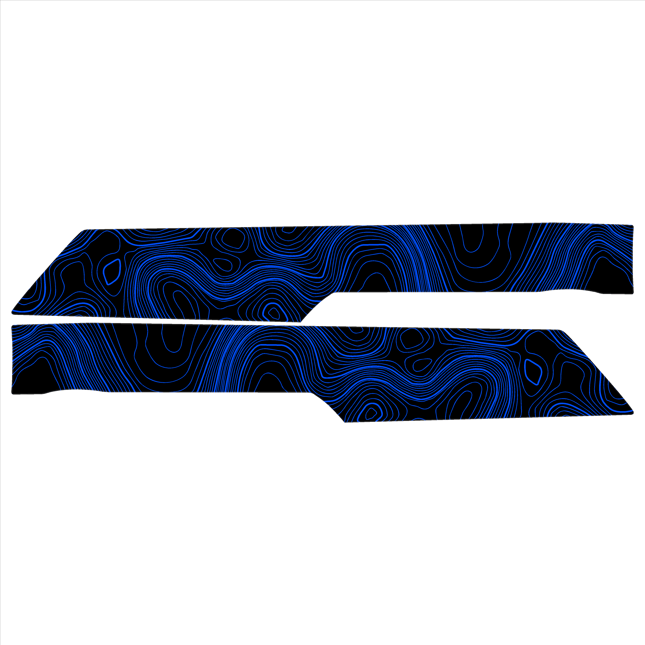 Topo Understeering Panel Overlay (Printed Series) - 2021-2022 Bronco (Type A)