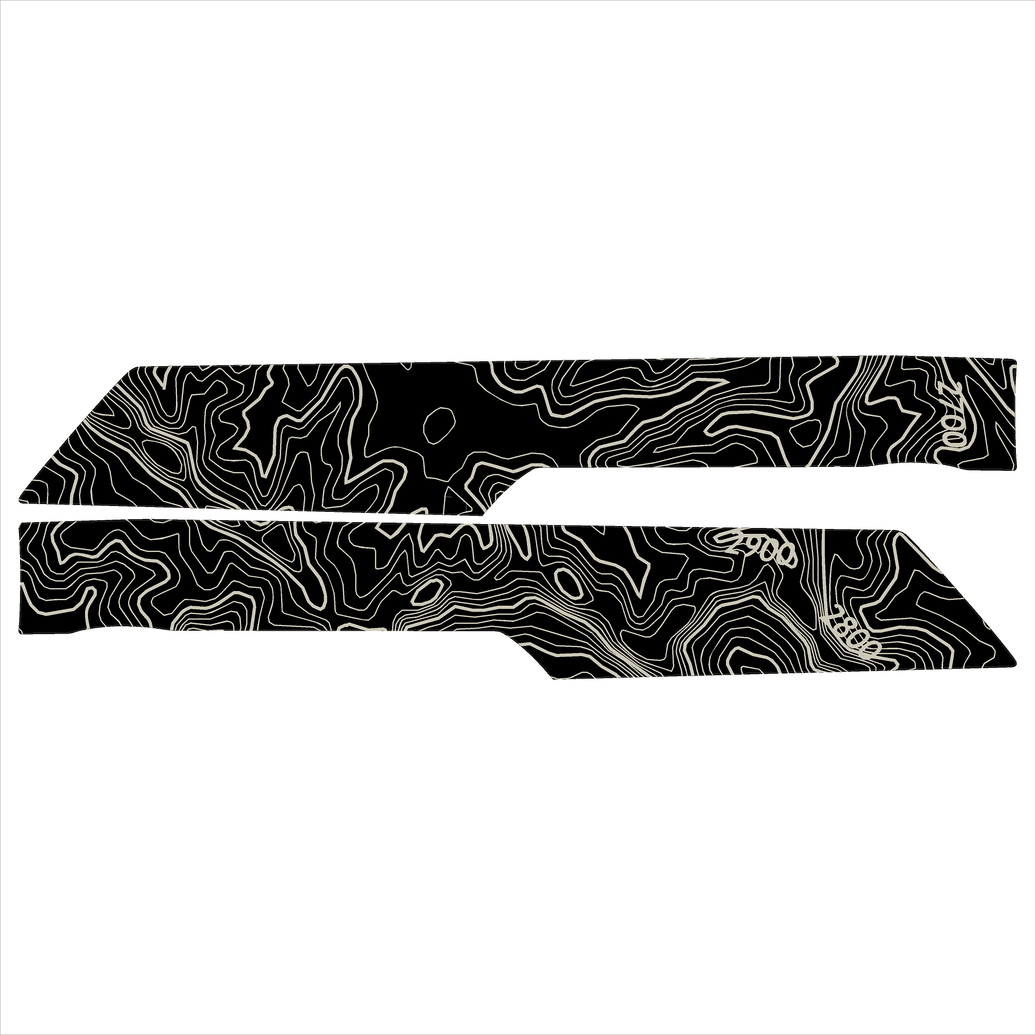 Topo Understeering Panel Overlay (Printed Series) - 2023+ Bronco (Type B)