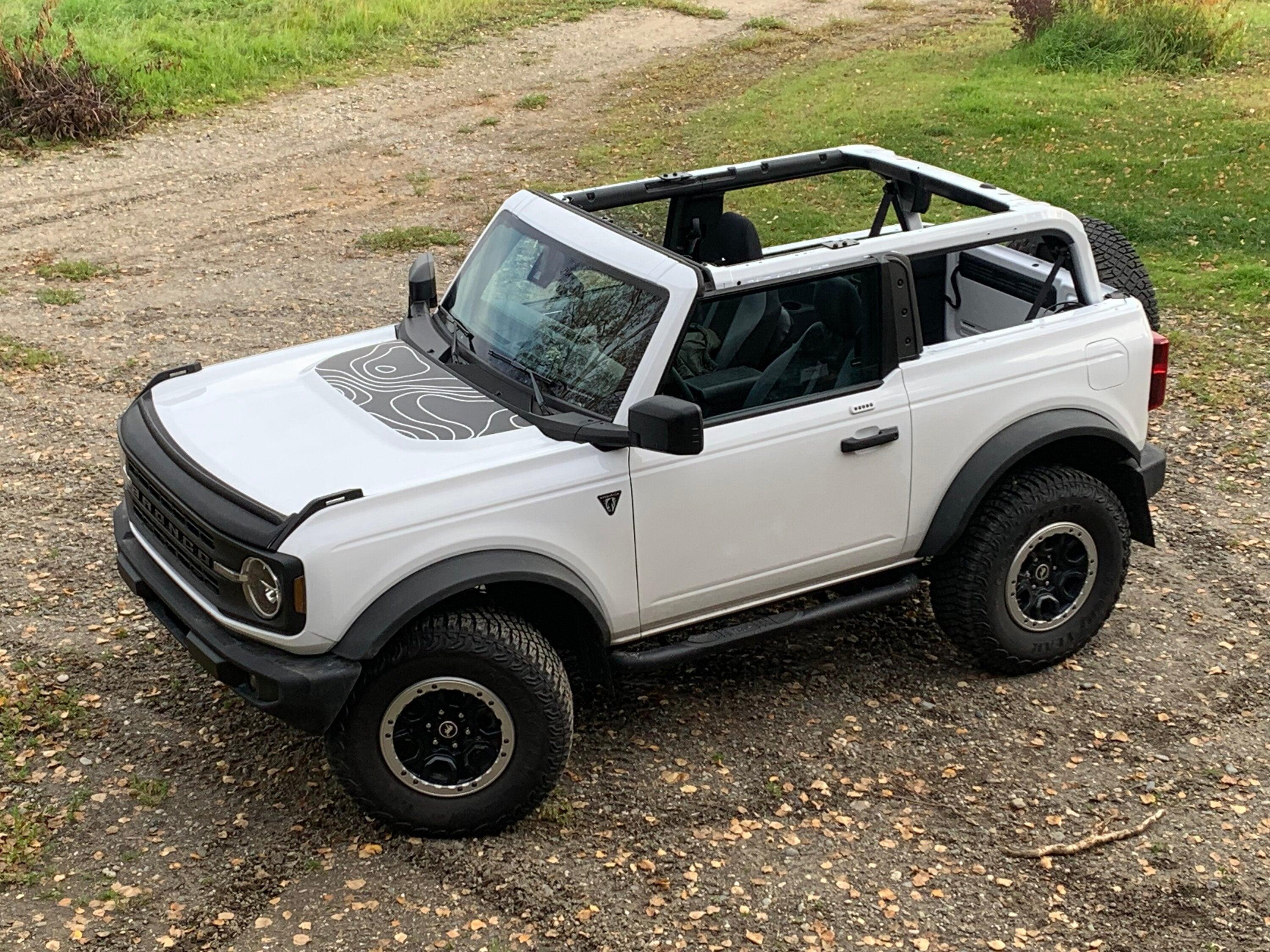 Topographic Map Hood Overlay - 2021+ Bronco