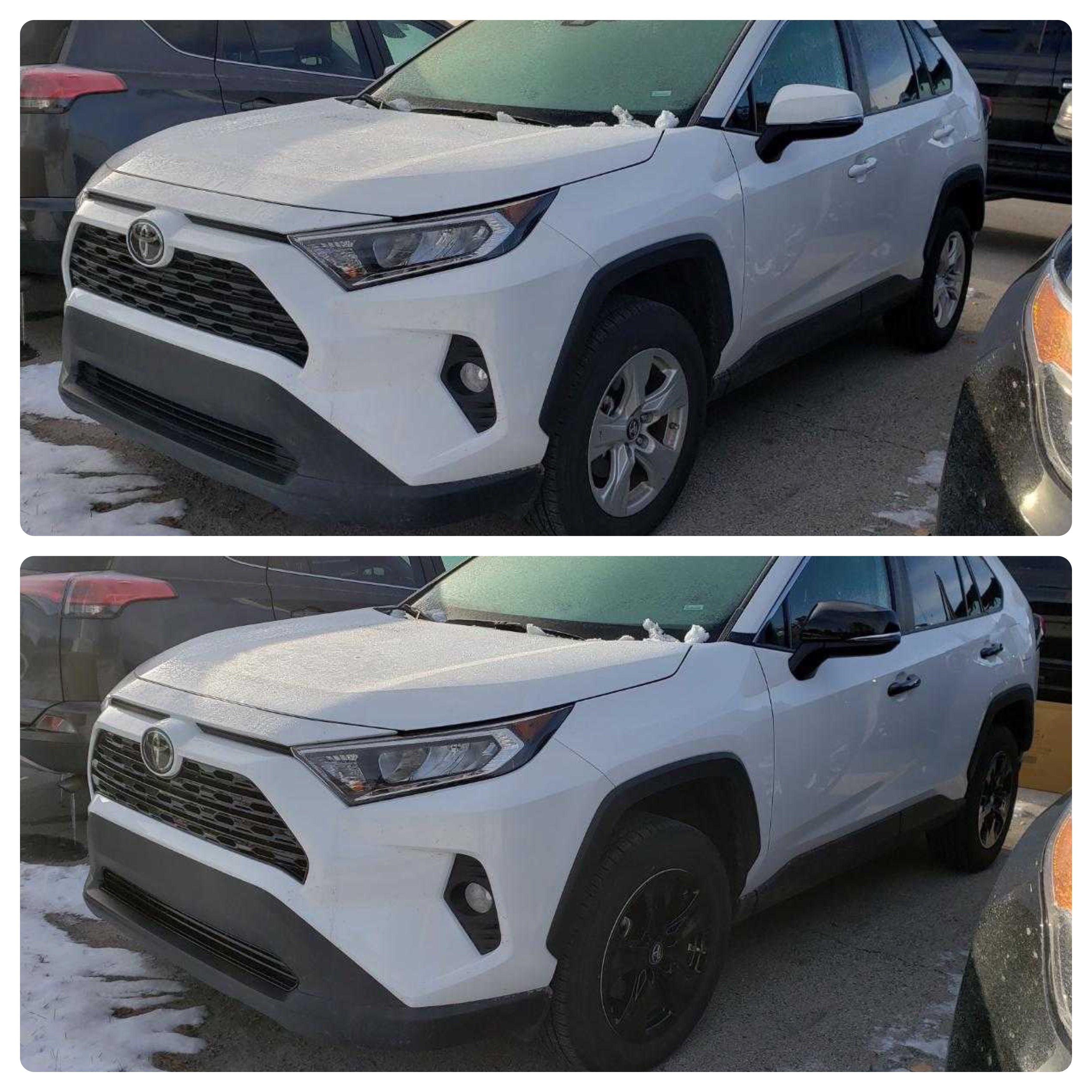 2020-2022 Toyota Highlander Works over Keyless Sensors 4 PCS Gloss Black Snap-on W/Tape Door Handle Cover
