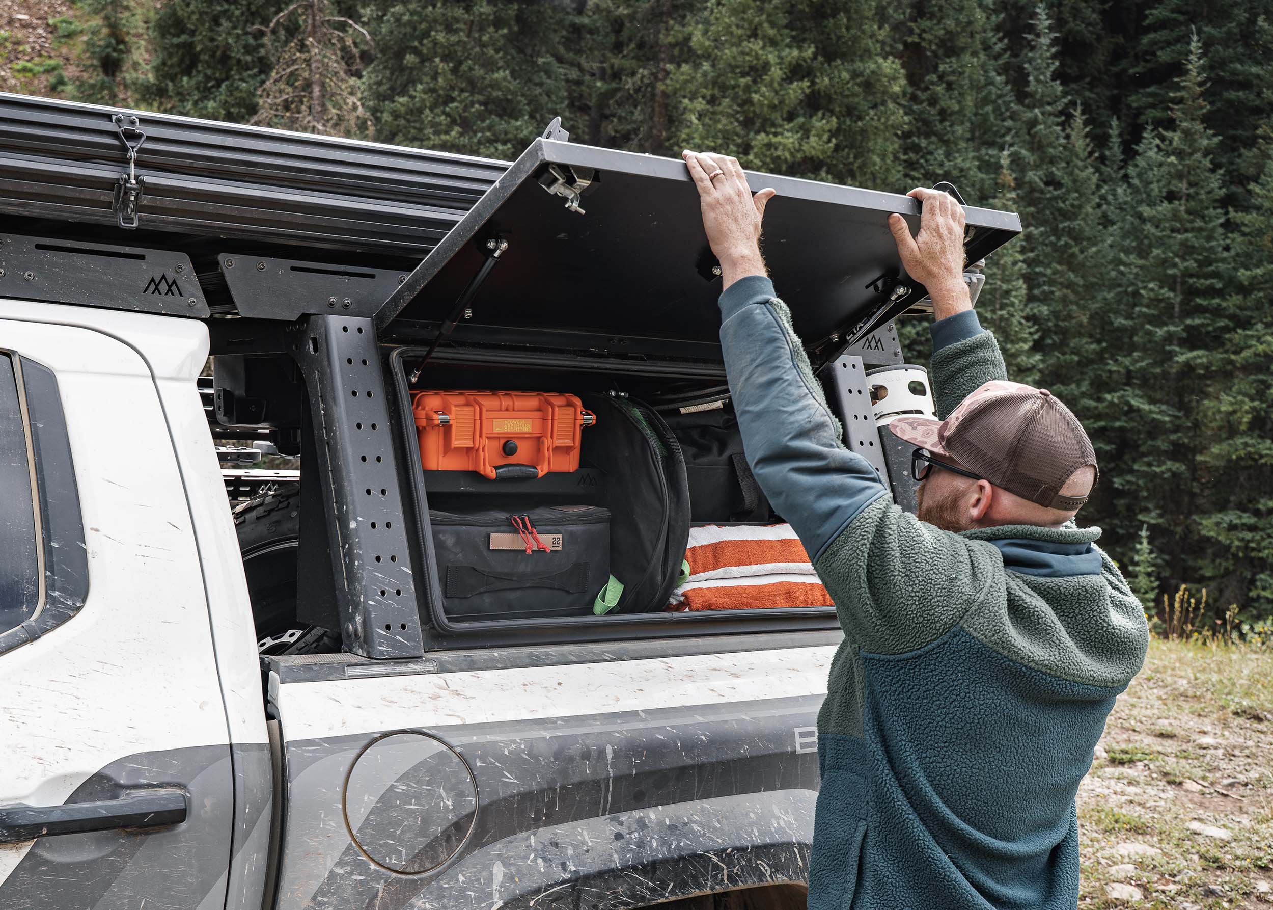 Backwoods Aluminum Bed Rack Storage Box - Toyota Tacoma