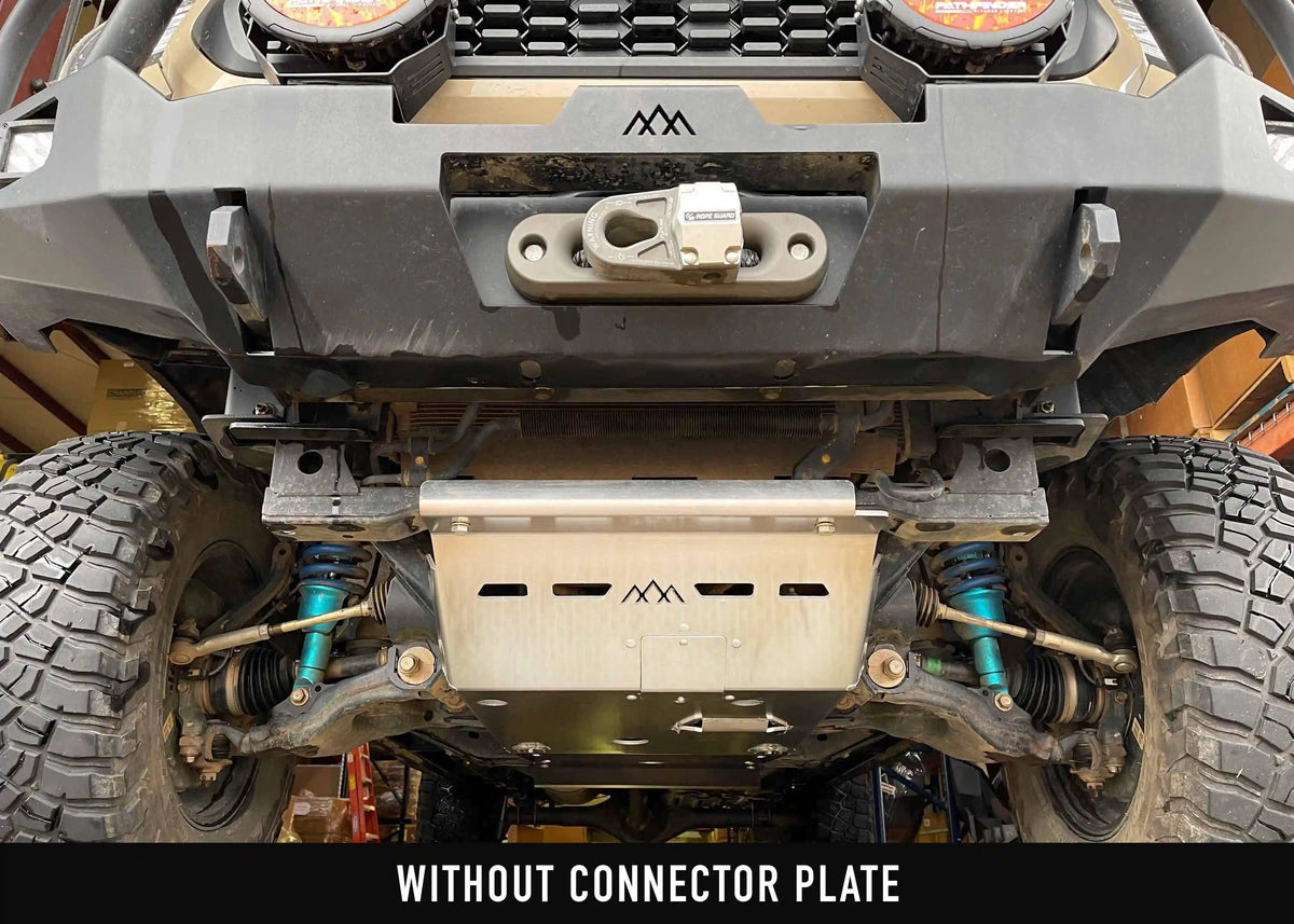 toyota-tacoma-aluminum-off-road-connector-skid-plate-before-install - NVMOS