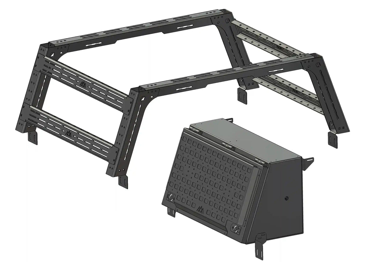 toyota-tacoma-bed-rack-storage-system-bundle-components - NVMOS