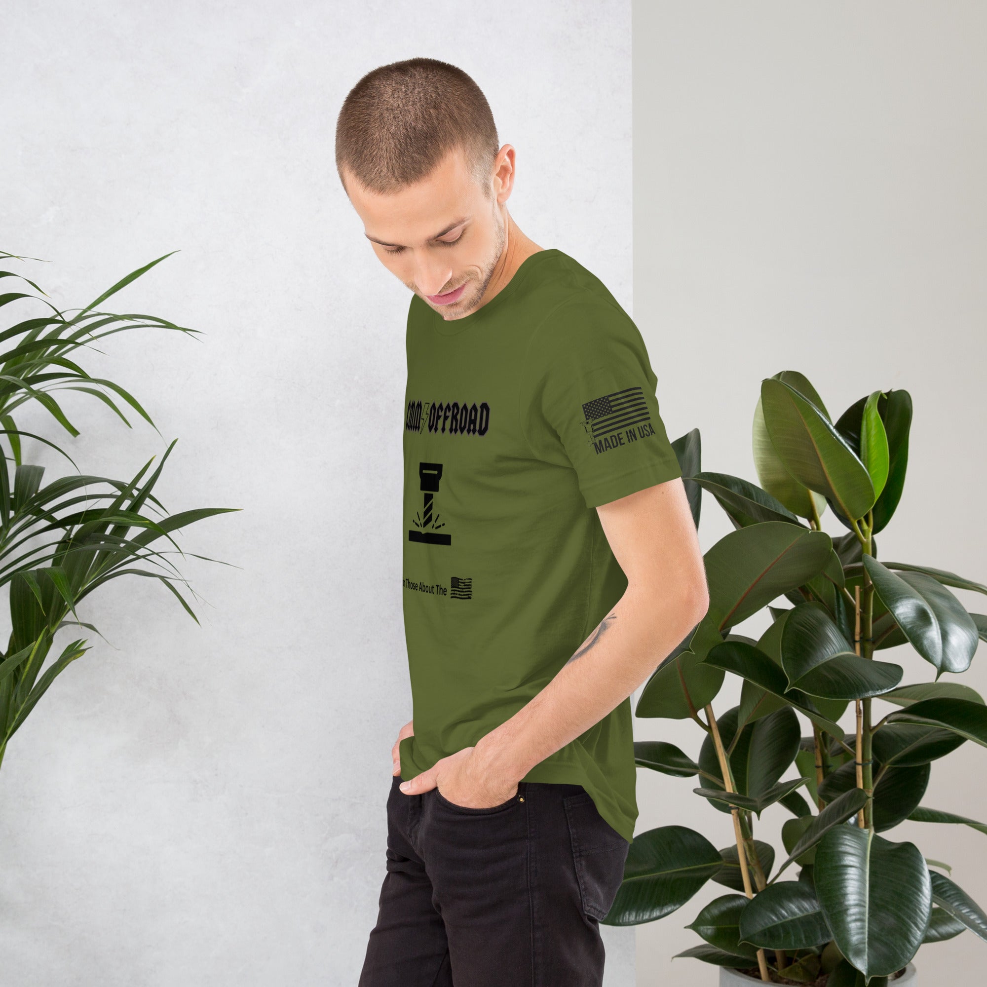 unisex-staple-t-shirt-olive-left-6743a92913a66 - NVMOS