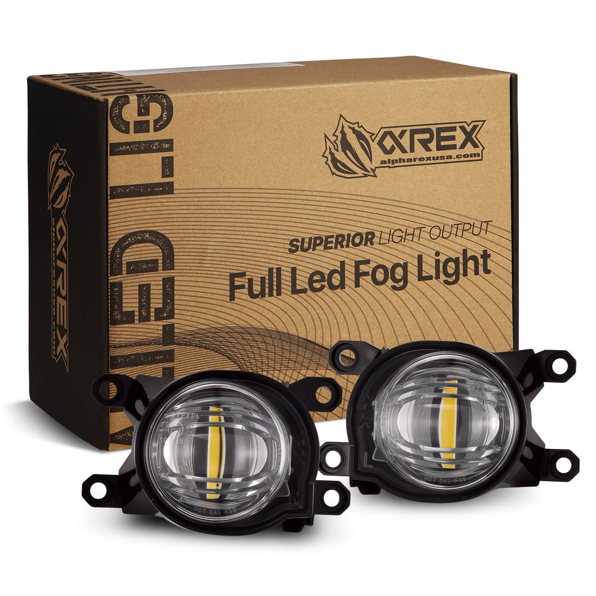 AlphaRex DoubleTap Dual-Color LED Projector Fog Lights for Toyota Land Cruiser