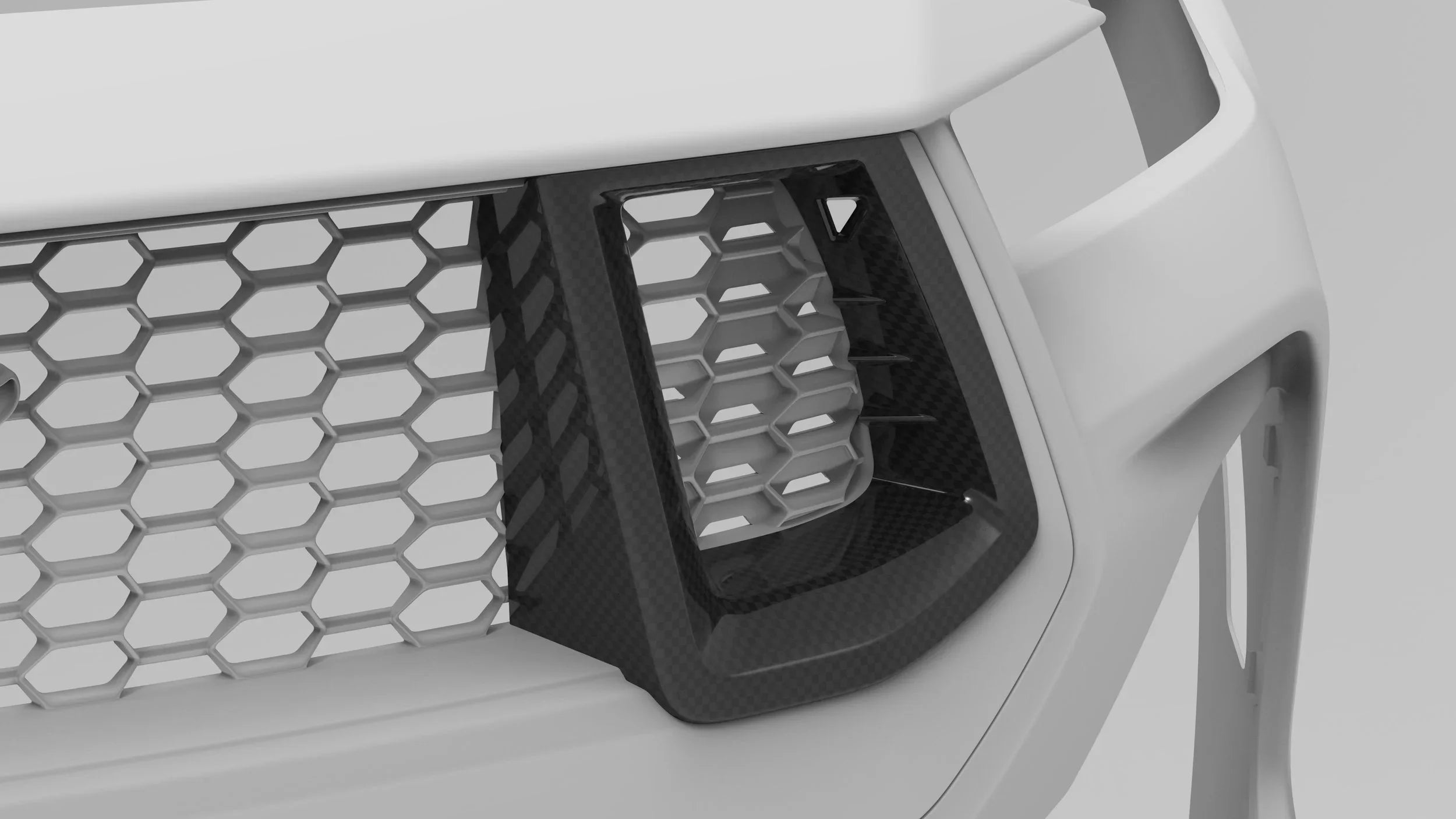 2024-Current Ford Mustang GT Dry Carbon Grille Inserts