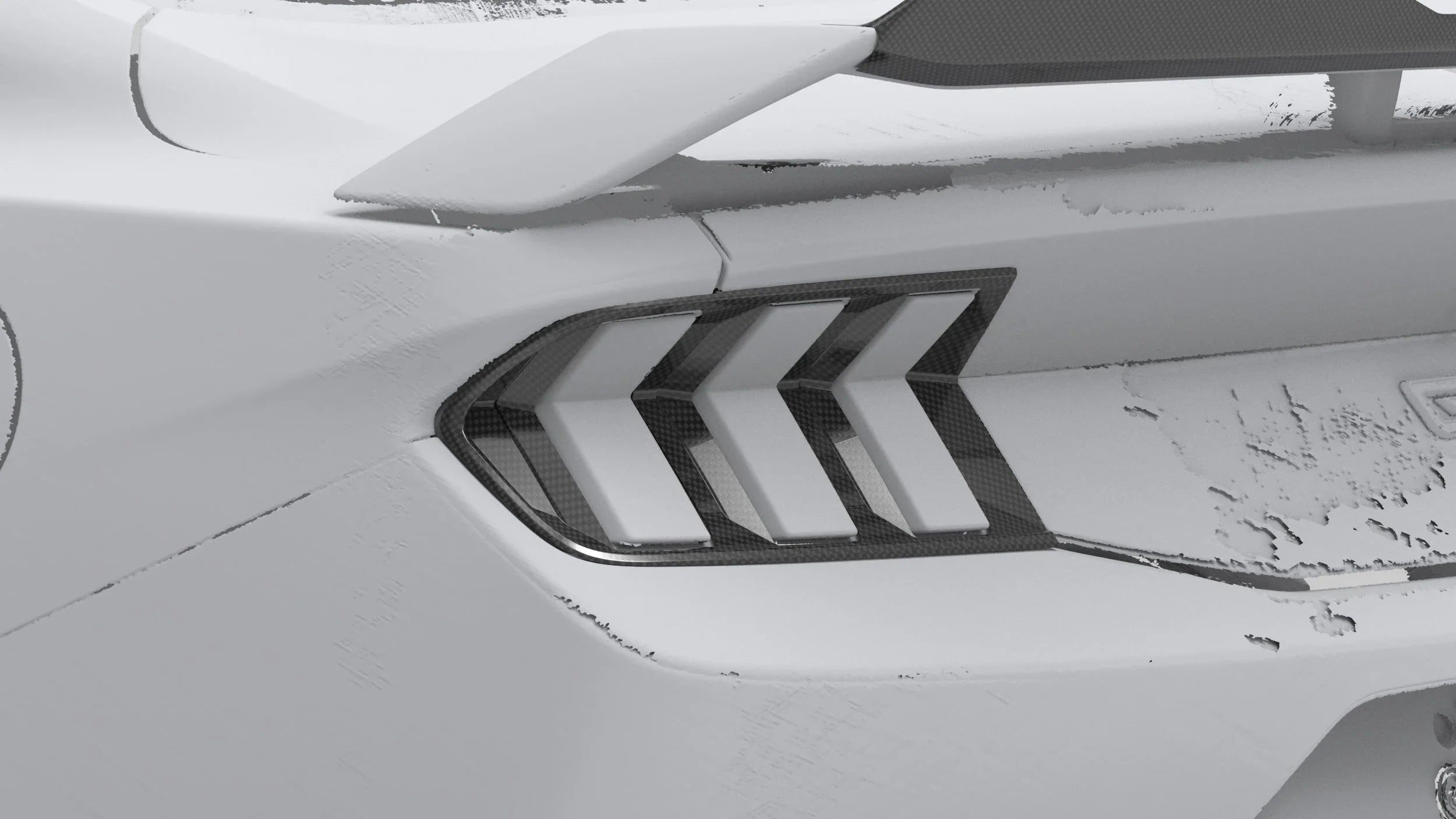 2024-Current Ford Mustang Dry Carbon Taillight Cover