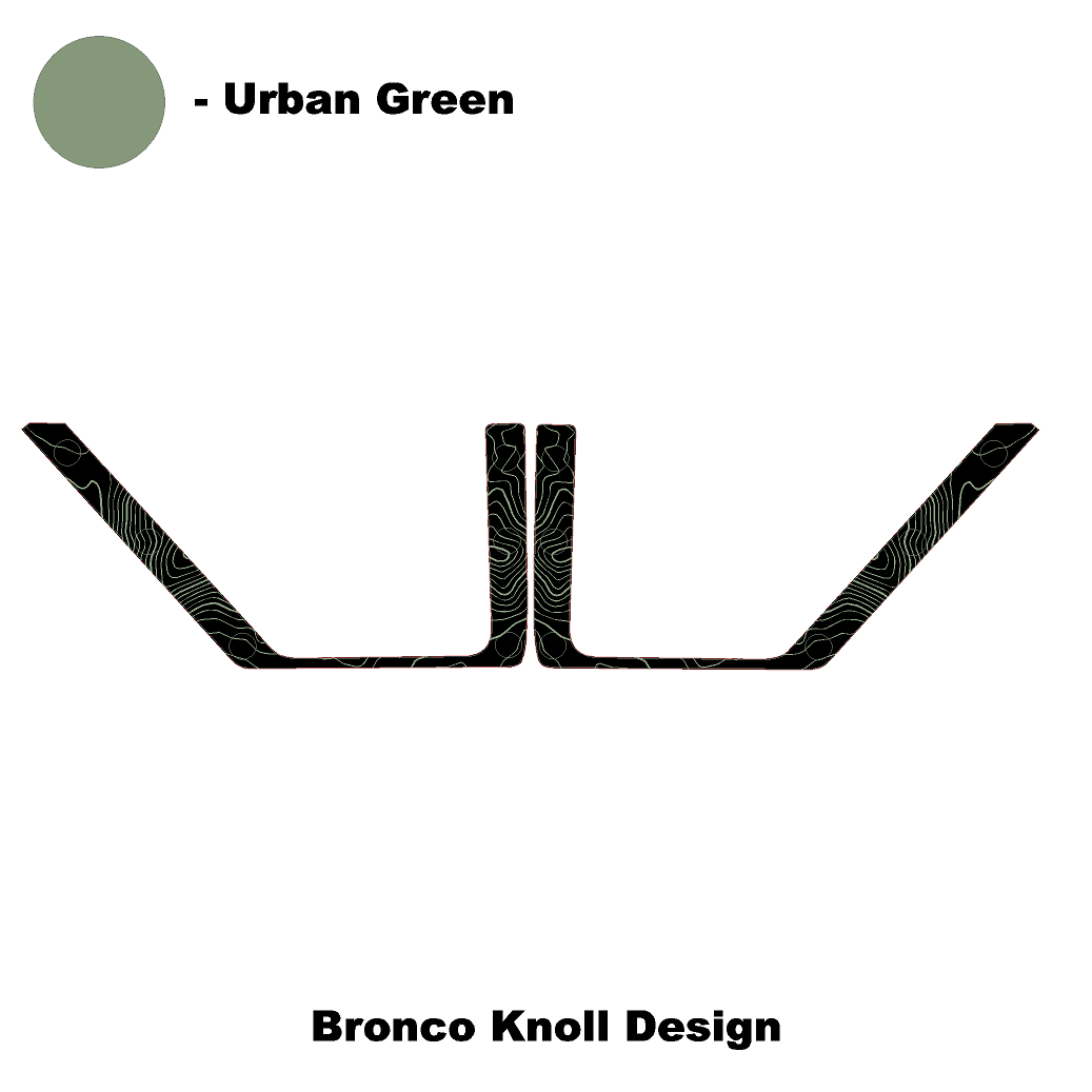 Topo Rear Door Net Trim Overlay Kit (Printed Series) - 2021+ Bronco