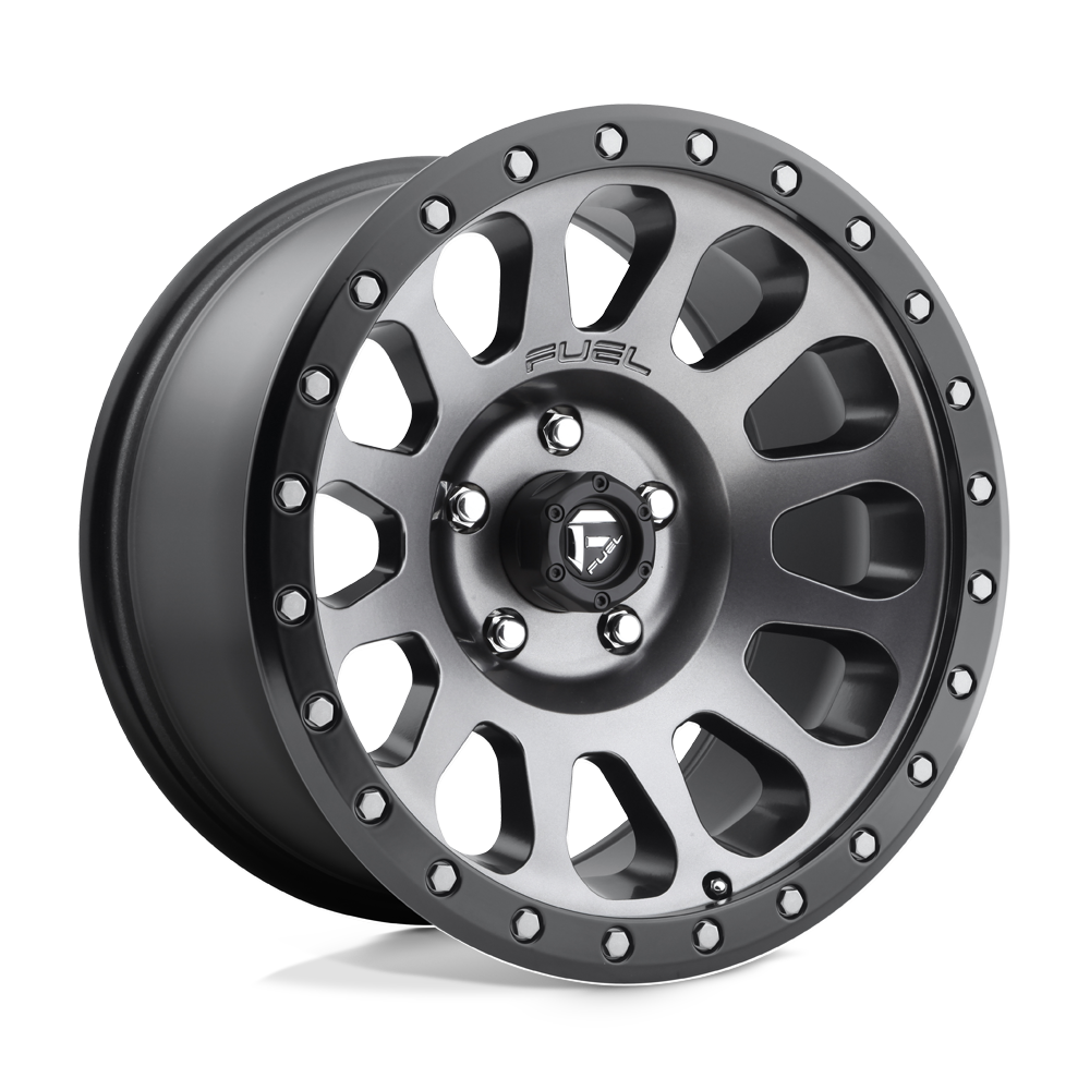 Fuel Vector D601 Matte Gun Metal Black Bead Ring wheel, universal fit