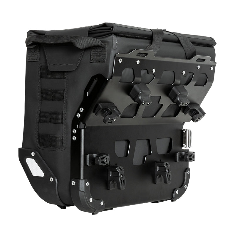 LOBOO Wanderer Series 30L+40L Dual-Purpose Waterproof Side Bags — IPX6 Rated, PP Support Board, Corner Protector, Exhaust-Avoid Design, Anti-Theft System (Requires LOBOO Side Racks)