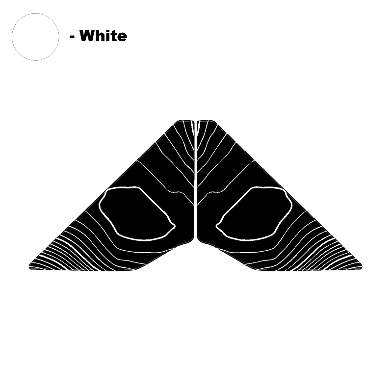 Topo Front Window Triangle Overlay (Printed Series) - 2021+ Bronco 4 Door